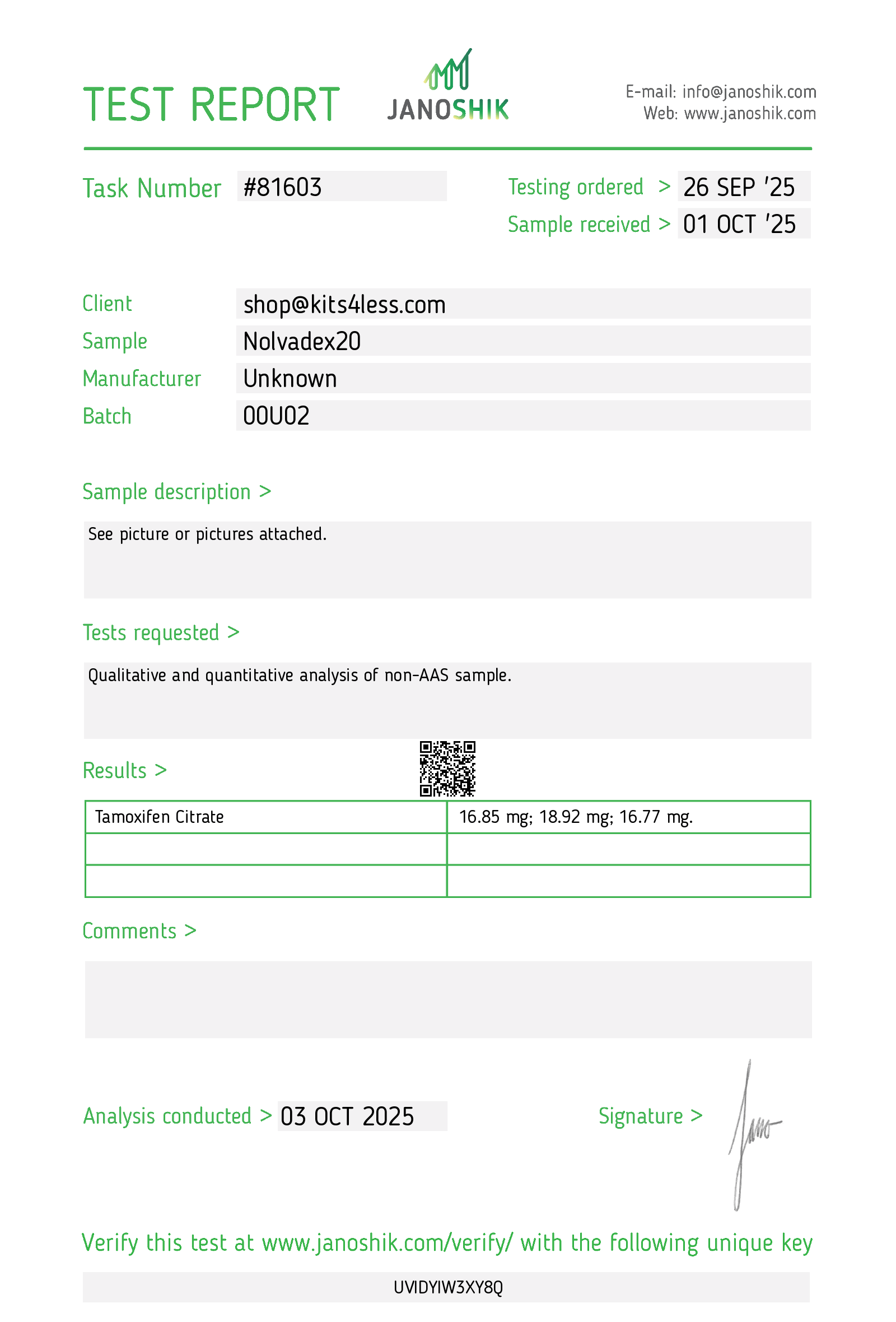 Tamoxifen (Nolvadex) 20mg - Image 4